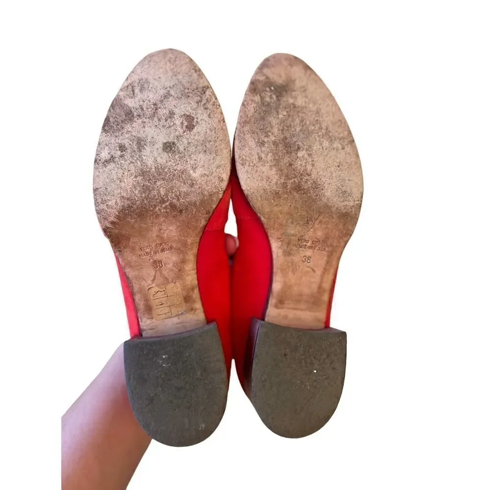 THELMA THE PENNY LOAFER FLAME SIZE 38, USA 7 RETAILS $388